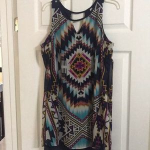 Aztec printed dress